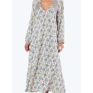 NWT Natalie Martin Fiore Maxi Dress in Cyprus Blue